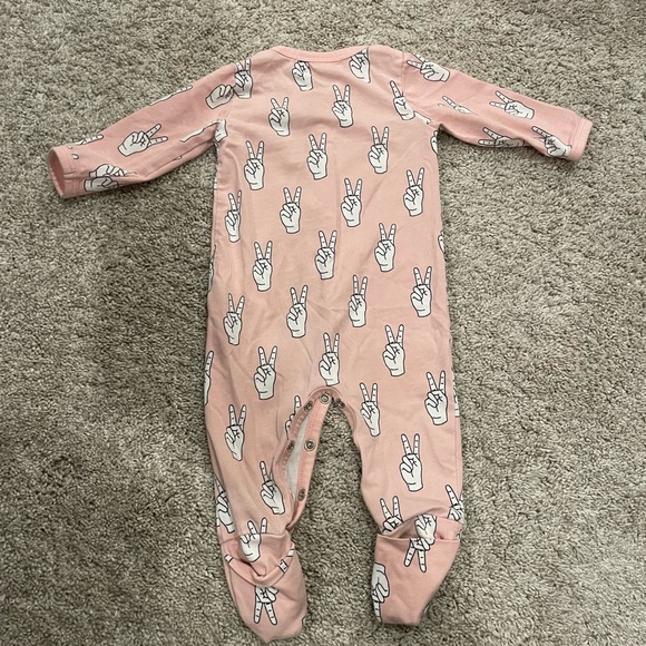 Monica and Andy Baby Girl Footed One Piece - Picture 2 of 3